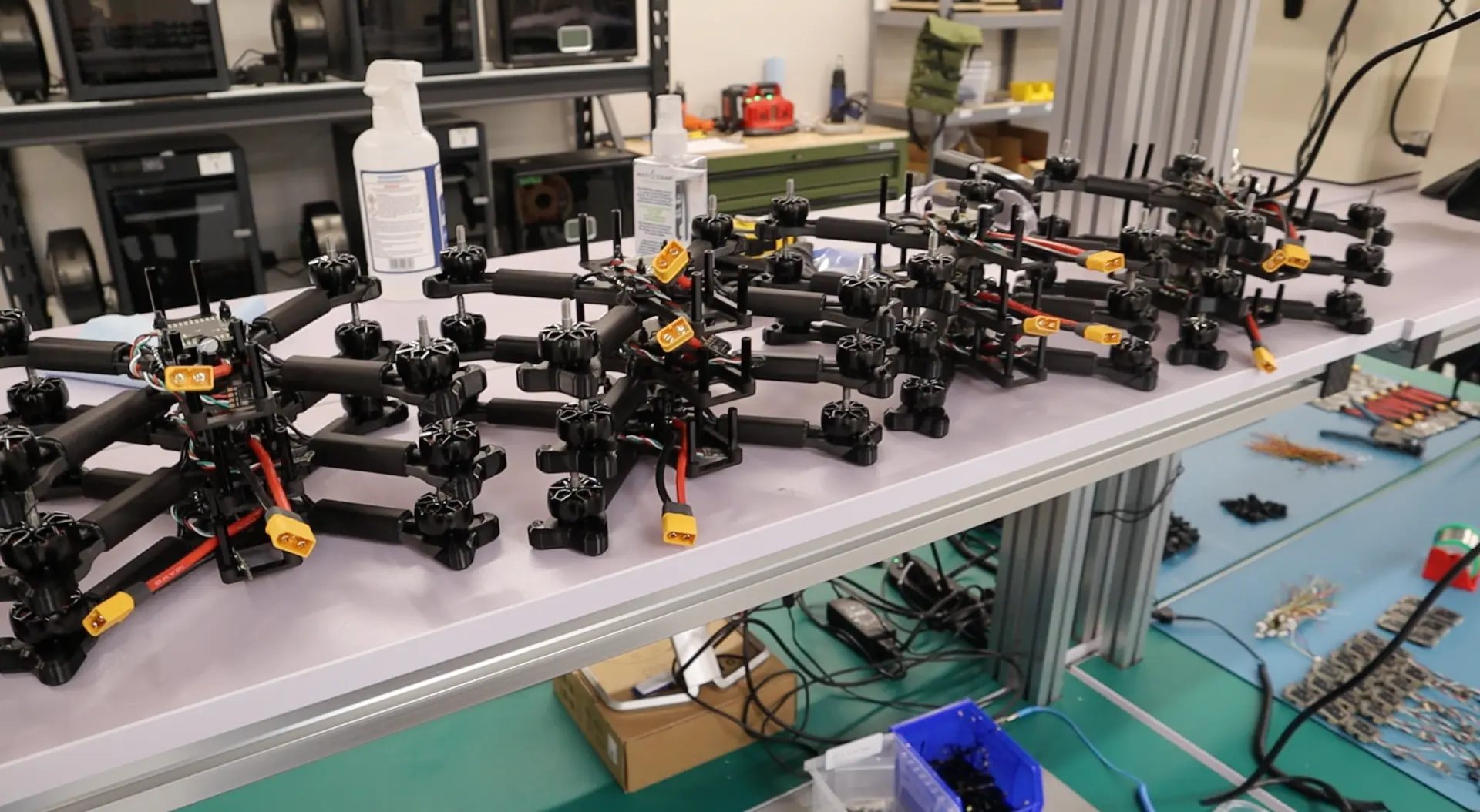 AirMetal Robotics production floor in Kanata, Ontario building TacMesh tactical mesh networking payloads and unmanned systems